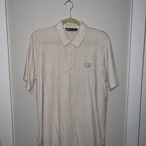 Travis Mathew Cream Polo Shirt Classic Design - Texas A&M